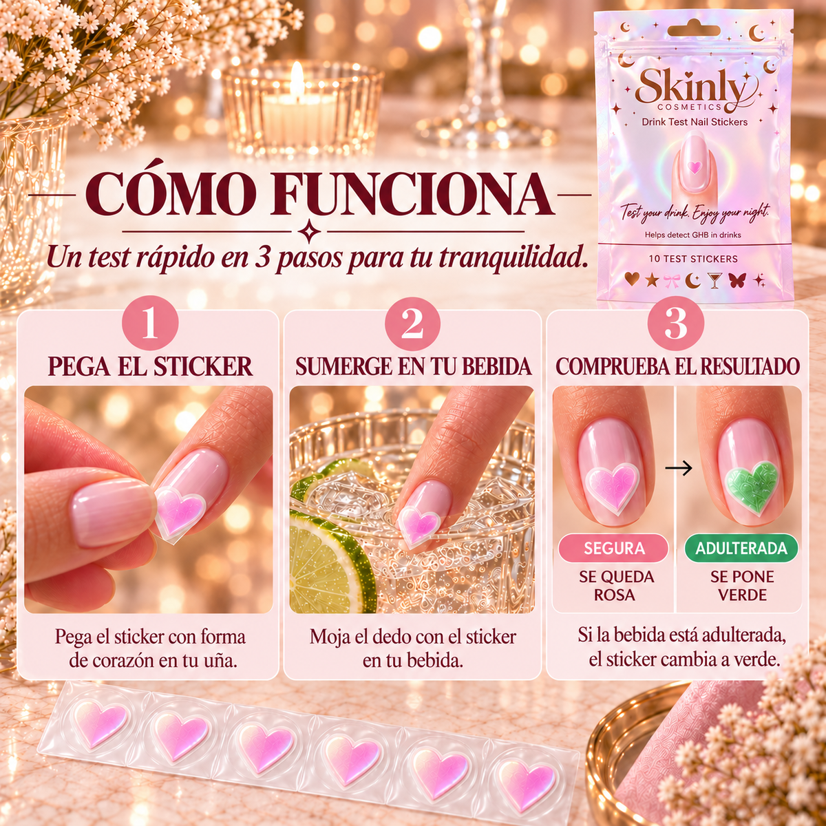 Stickers Detectoras de Bebidas - Skinly™